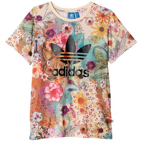 adidas shirt weiß flower|Floral Clothing .